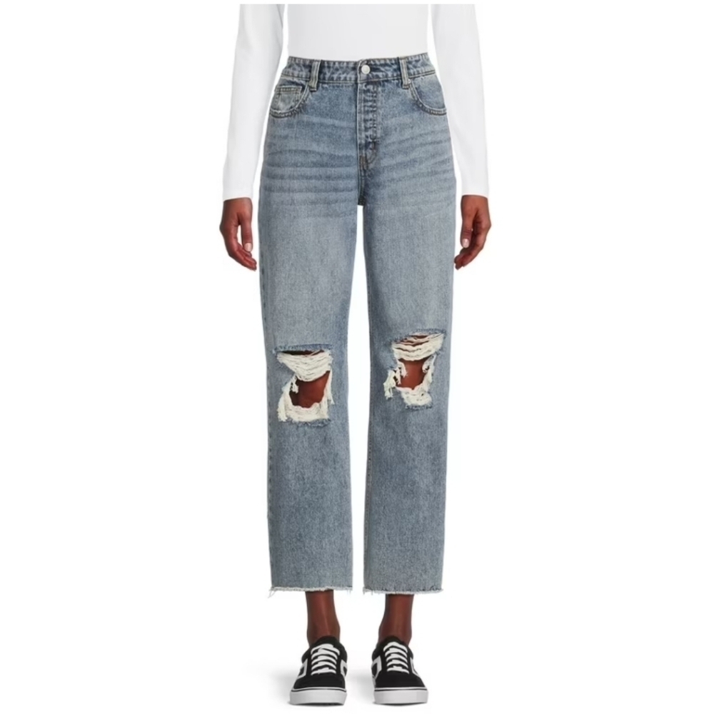 Twelve Distress High Rise Jeans
